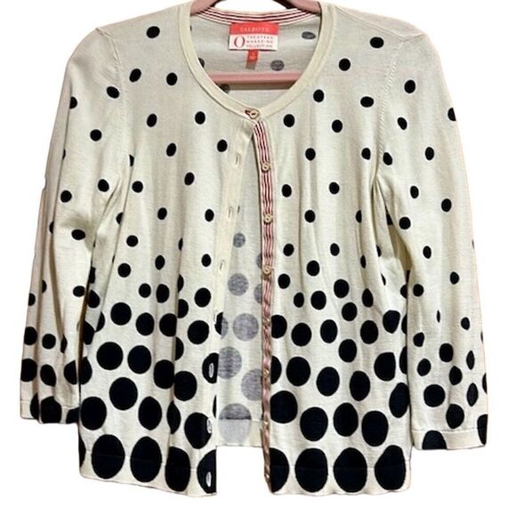 Talbots Sweaters - Talbots Women's Polka Dot Cardigan Sweater Black Size S - EUC
